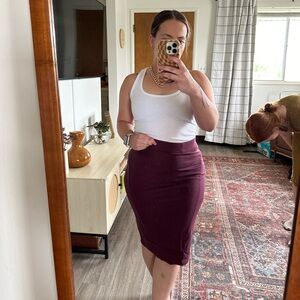 Maroon Pencil Skirt